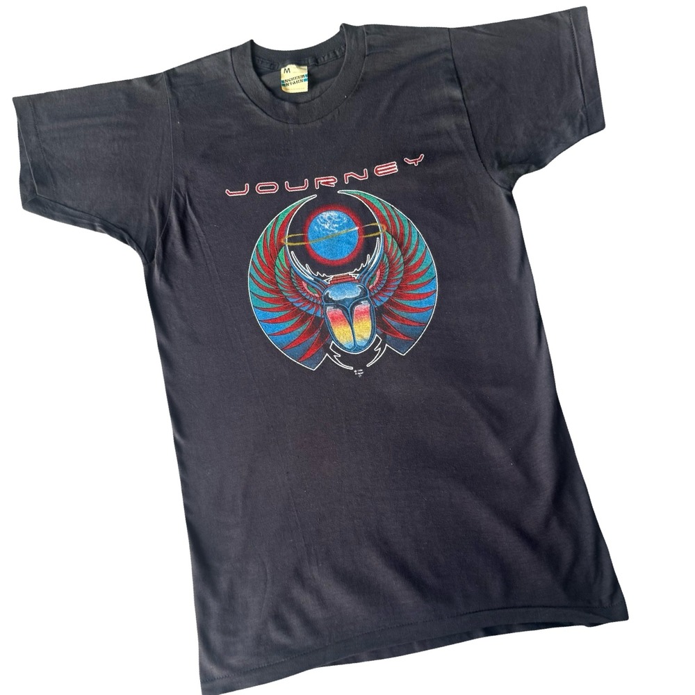 Journey 1982 Pine Knob Escape Tour Shirt Screen‎ Stars M Single Stitch Near Mint